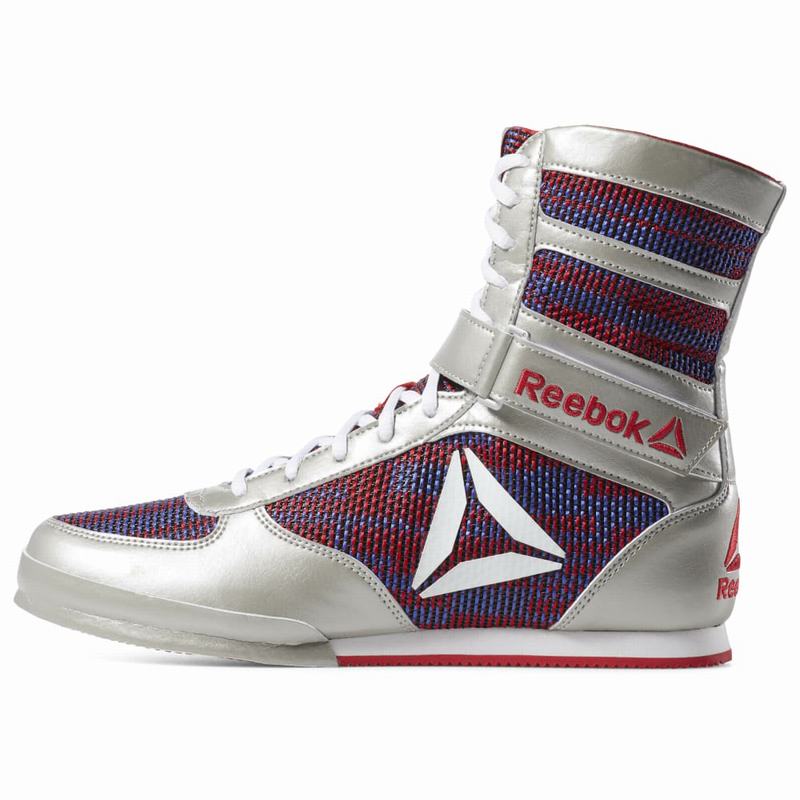 Reebok Boxerske Topanky Panske - Strieborne/Červené/Biele HF9079AH